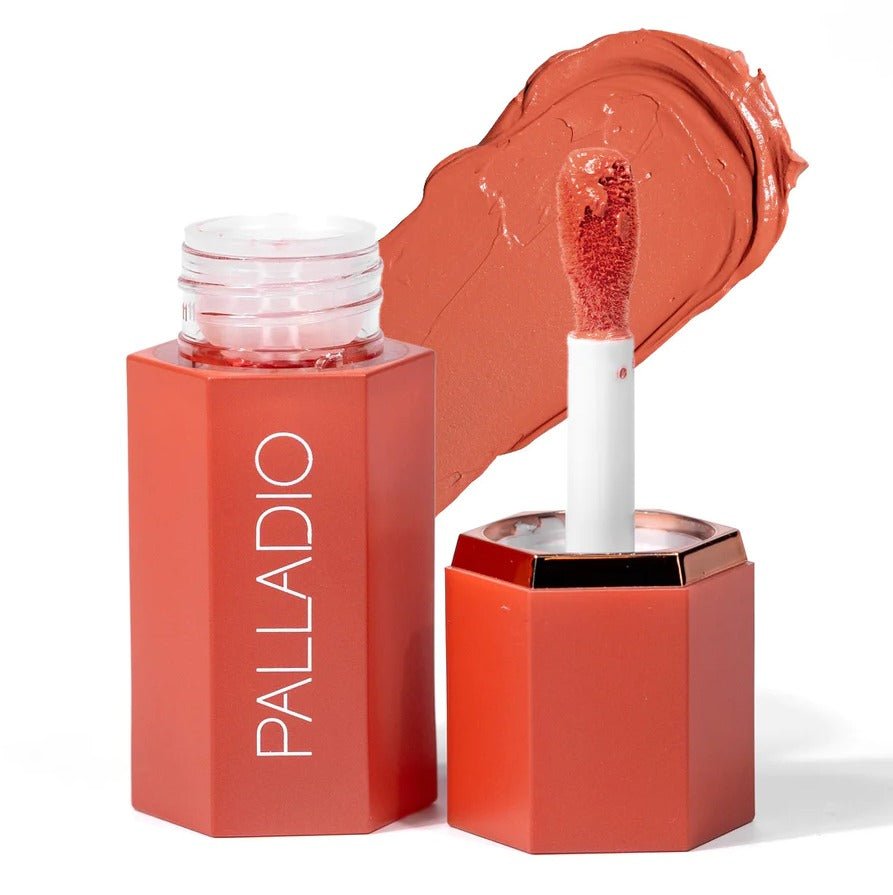 Glamour Us_Palladio_Makeup_Liquid Blush | 2 - In - 1 Cheek &amp; Lip Cream_Sunny Coral_LIB01 The best affordable Latina and Mexican makeup, beauty and cosmetics supply store in Chula Vista, San Diego