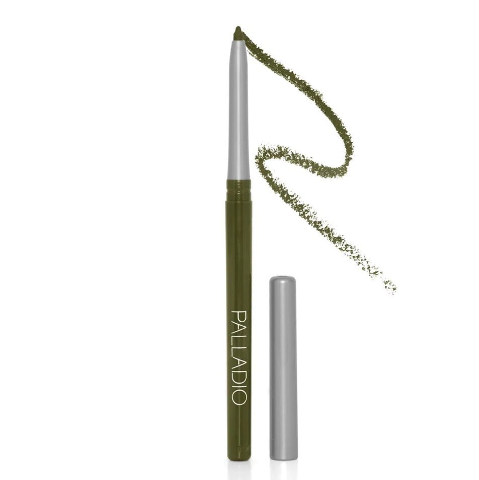 Glamour Us_Palladio_Makeup_Retractable Waterproof Liquid Eyeliner_Olive_PRE09 The best affordable Latina and Mexican makeup, beauty and cosmetics supply store in Chula Vista, San Diego