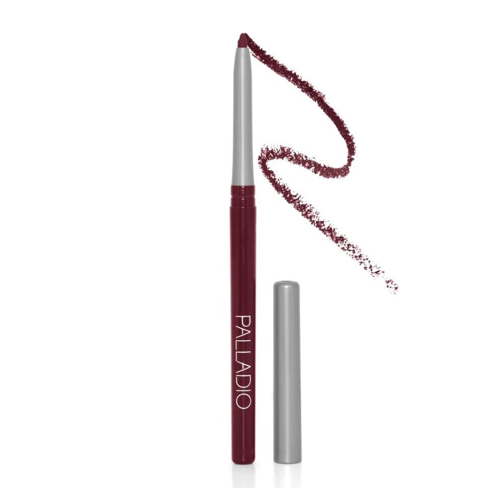 Glamour Us_Palladio_Makeup_Retractable Waterproof Lip Liner Pencil_Black Berry_PRL09 The best affordable Latina and Mexican makeup, beauty and cosmetics supply store in Chula Vista, San Diego