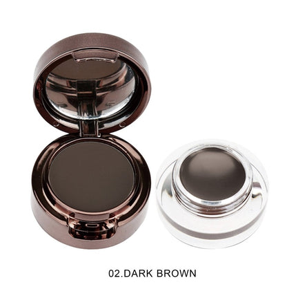 Glamour Us_Prolux_Makeup_Eyebrow Powder &amp; Gel Kit_Dark Brown_K486 / MH188