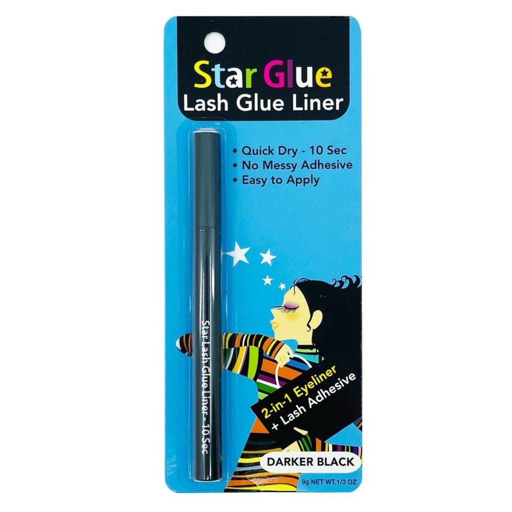 Glamour Us_Star Glue_Lashes_Darker Black - Lash Glue Eye Liner Adhesive 9 g.__STAR-GLUE-GLUELINER-DarkBlack